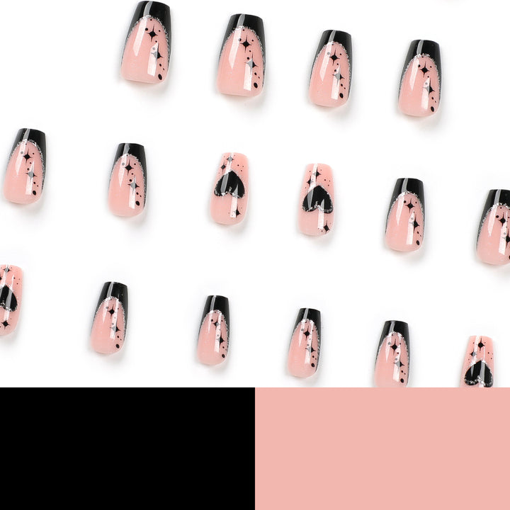 Artful Nail Extensions with Elegant Glitter Details Kalsten
