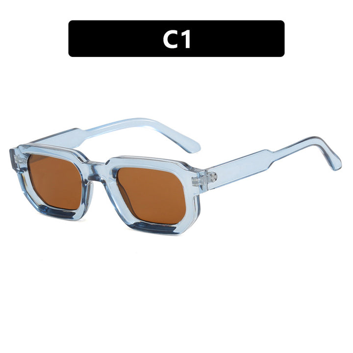 Women's geometric sunglasses with stylish transparent frame and polarized lenses Kalsten