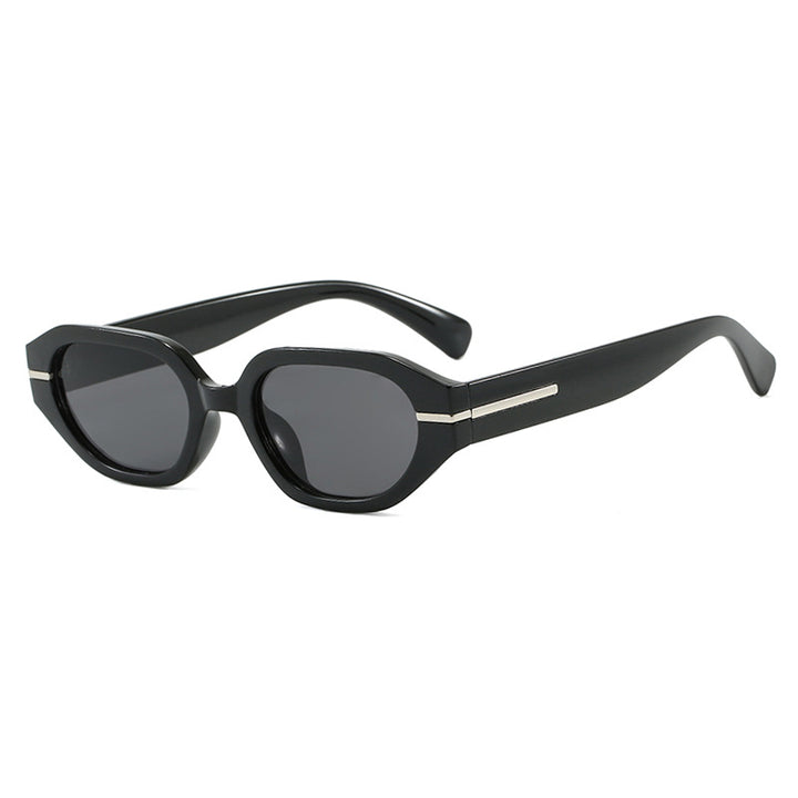 Women's stylish geometric sunglasses with mirrored lenses and unique frame Kalsten