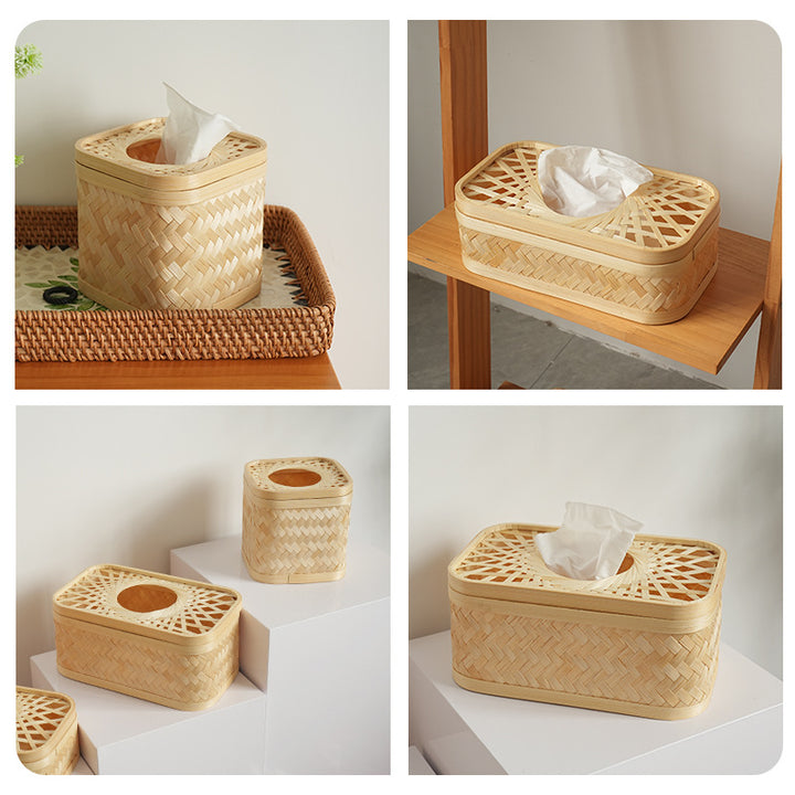 Rectangular storage basket with woven structure Kalsten