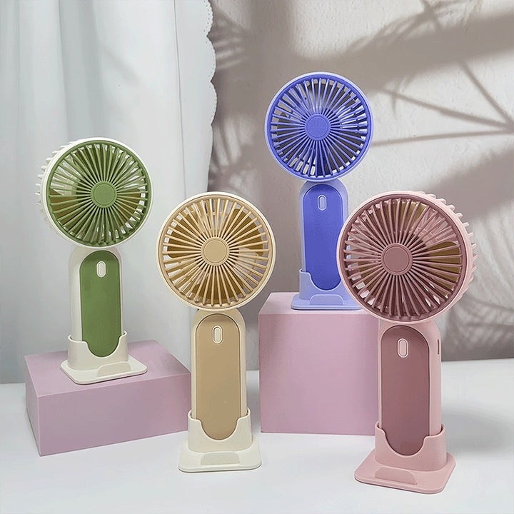 Women's Portable Hand Fan with Flexible Tilt Function and USB Charger Kalsten