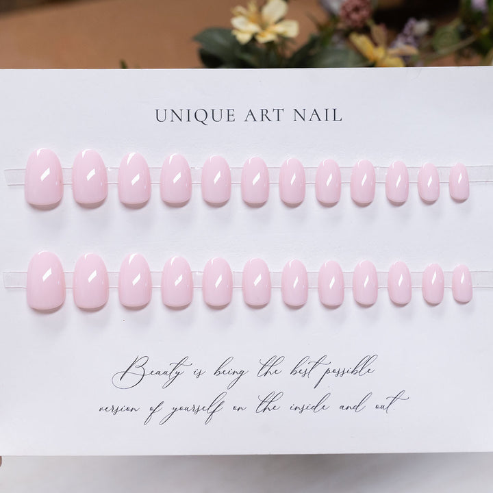 Glossy Elegant Almond-Shaped Press-On Nails