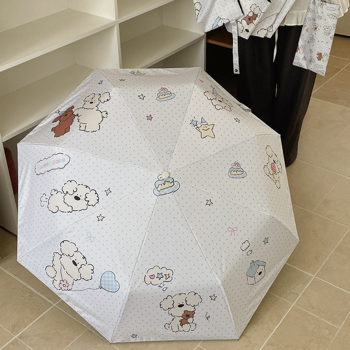 Women's Folding Umbrella with Playful Animal Design Kalsten