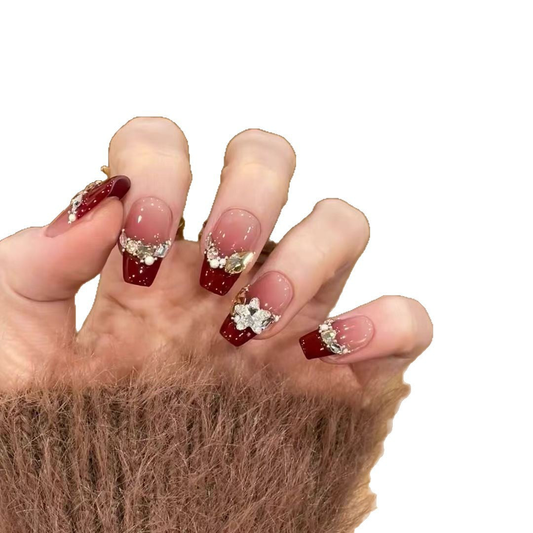 Artistic Floral Stiletto Nail Art Enhancements