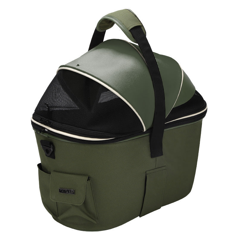 foldable insulated pet carrier bag with mesh canopy and padded handle Kalsten