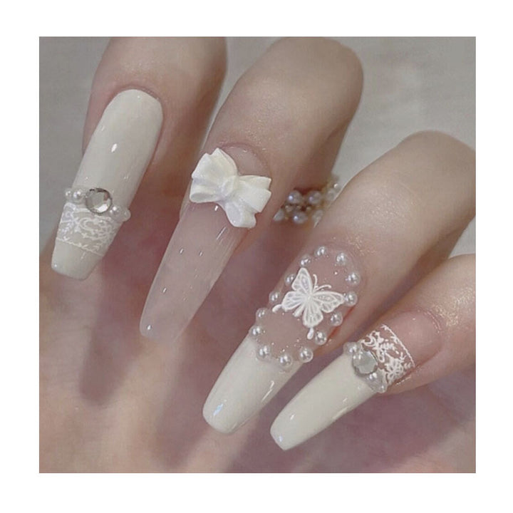 Elegant Acrylic French Tip Nail Extensions