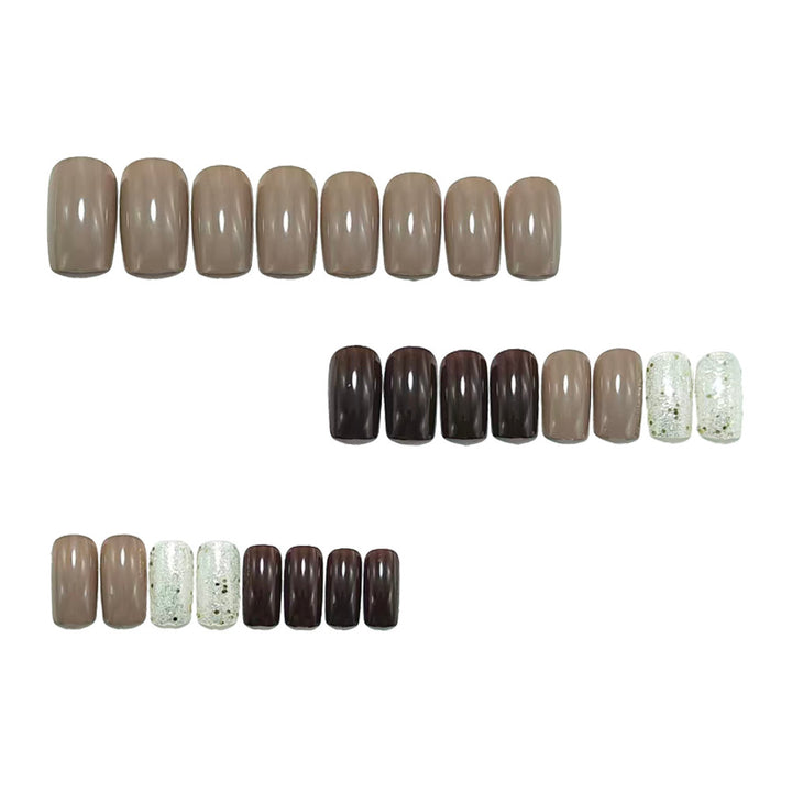 Artificial nails with elegant glitter decoration Kalsten