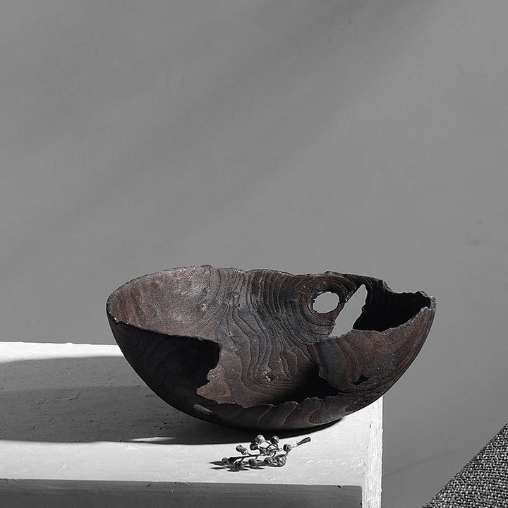Artisan Wooden Serving Bowl