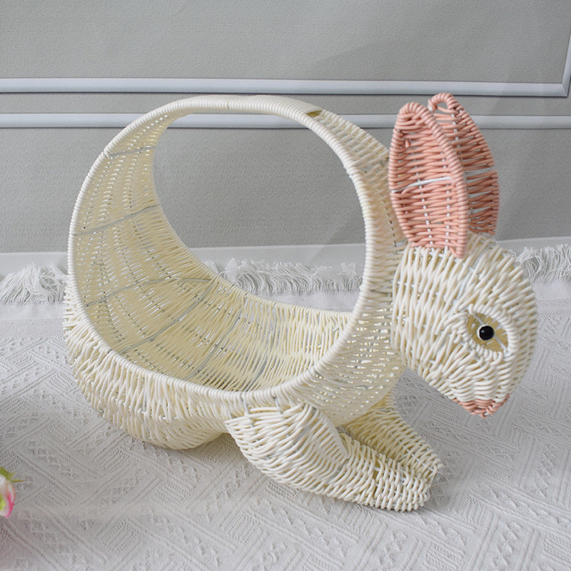 Artistic Rabbit-Shaped Woven Storage Basket Kalsten