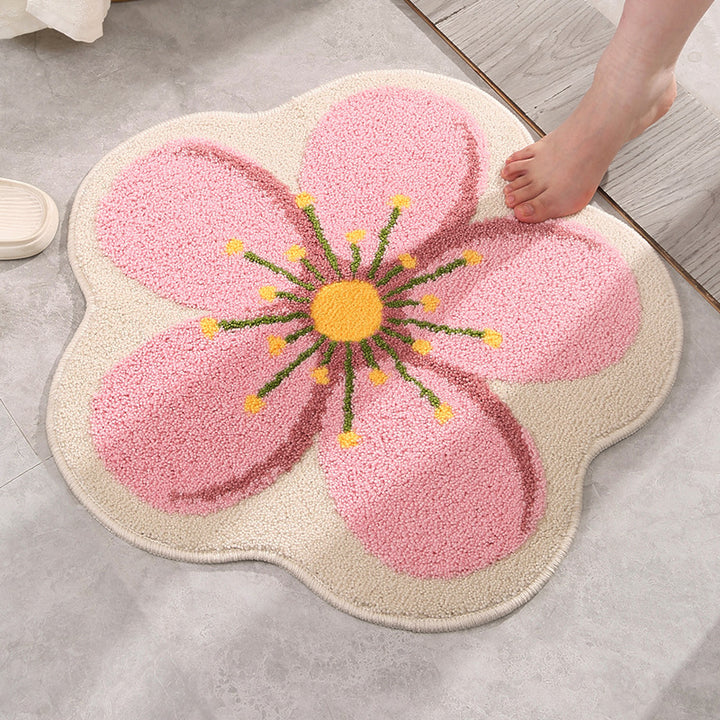 Floral Design Bath Mat Kalsten
