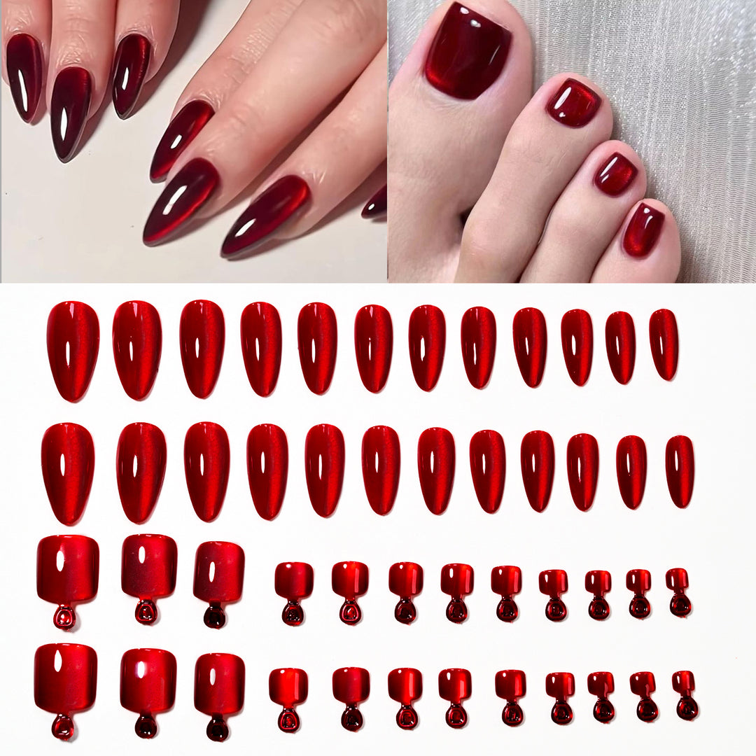 Premium Glossy Press-On Nail Tips Set Kalsten