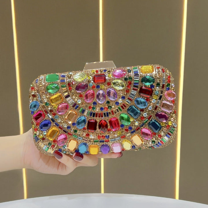 Rhinestone-Embellished Evening Clutch