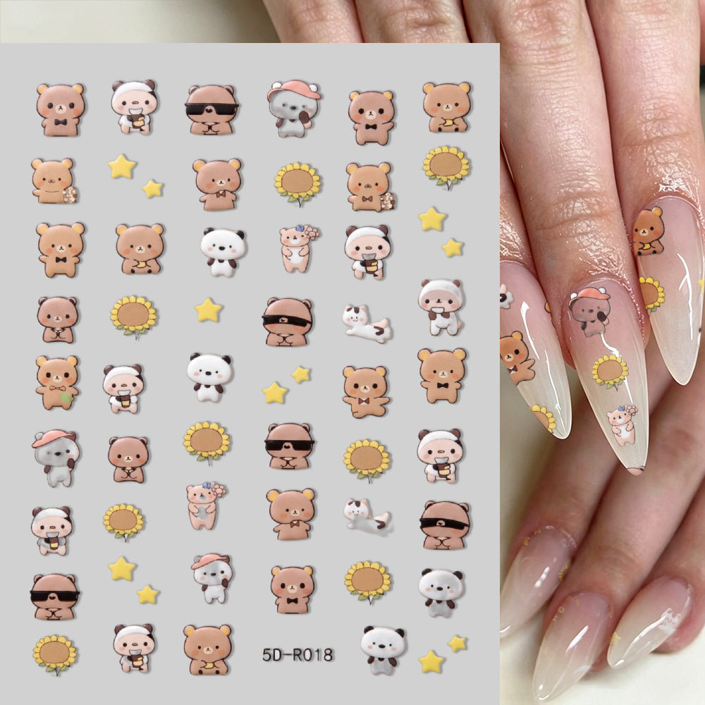 Cute Elephant Nail Art Stickers