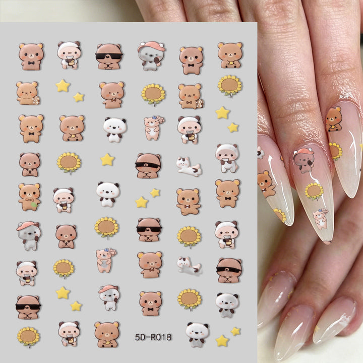 Cute Elephant Nail Art Stickers