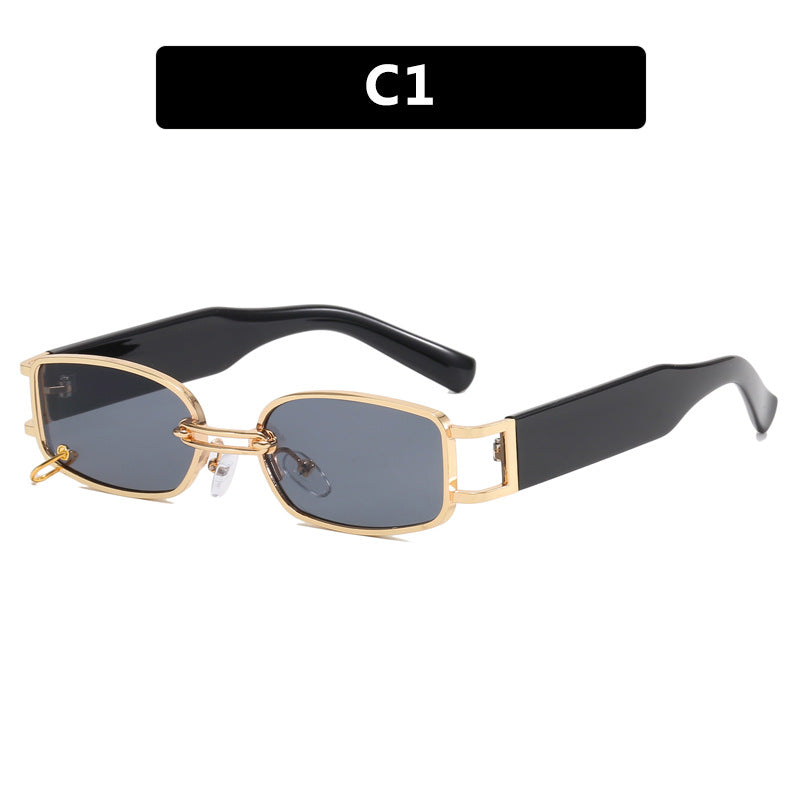 Women's fashionable sunglasses with innovative rectangular design and elegant metal accents Kalsten