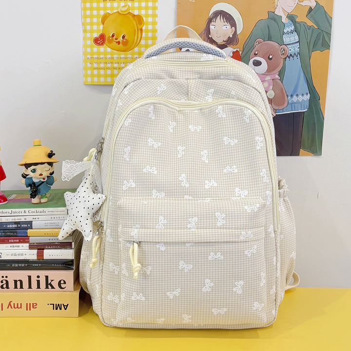 Cute Bow-Embellished Casual Backpack Kalsten