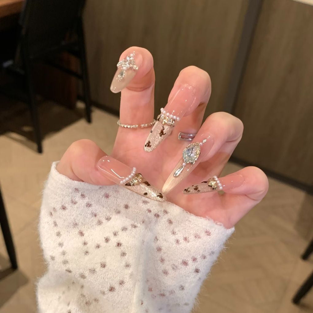 Glamorous Rhinestone Nail Extensions