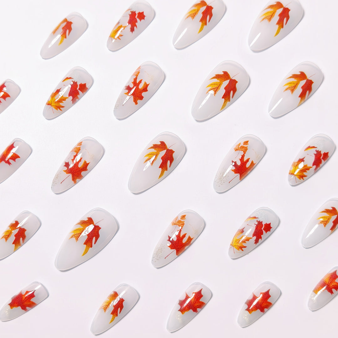 Artificial nails with autumn leaf design Kalsten