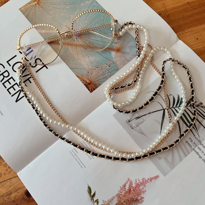 Elegant Multi-Strand Beaded Eyewear Chain Kalsten
