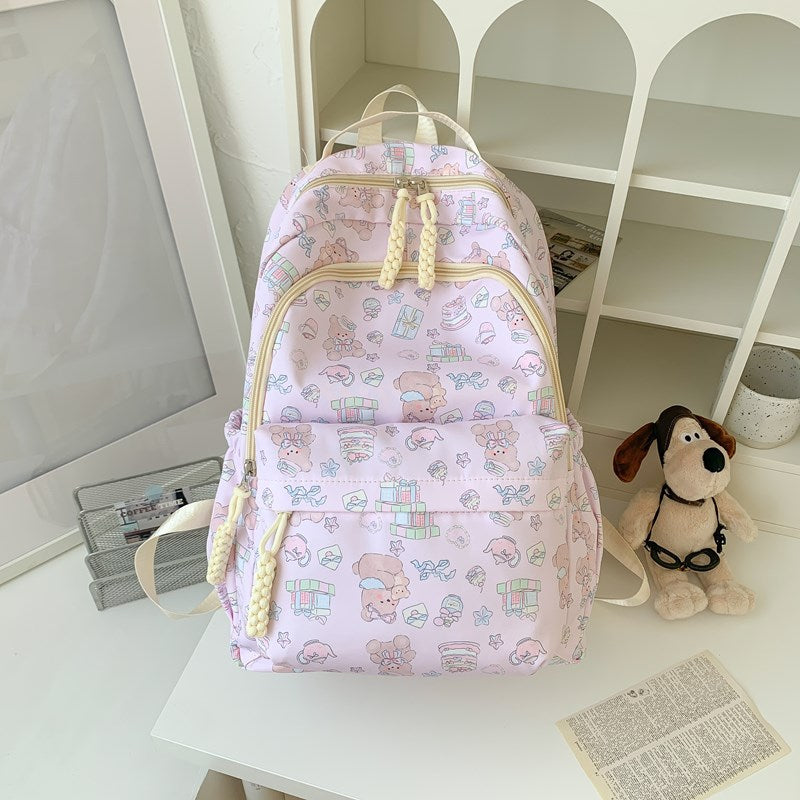 Cute Character Print Backpack