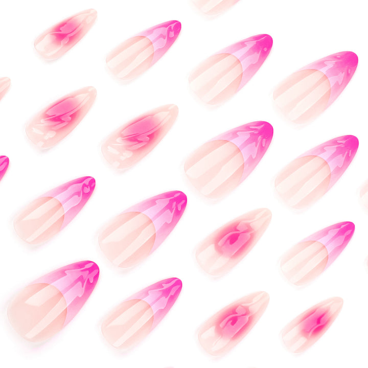 Artistic acrylic nails with elegant ombre effect Kalsten