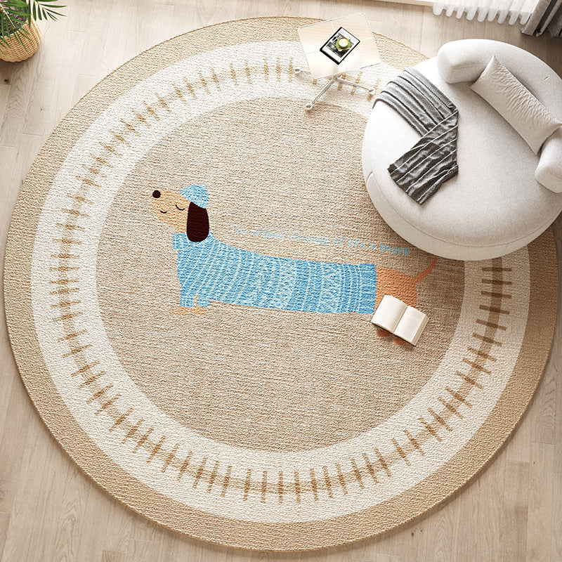 Decorative Dog-Themed Area Rug for Home Decor