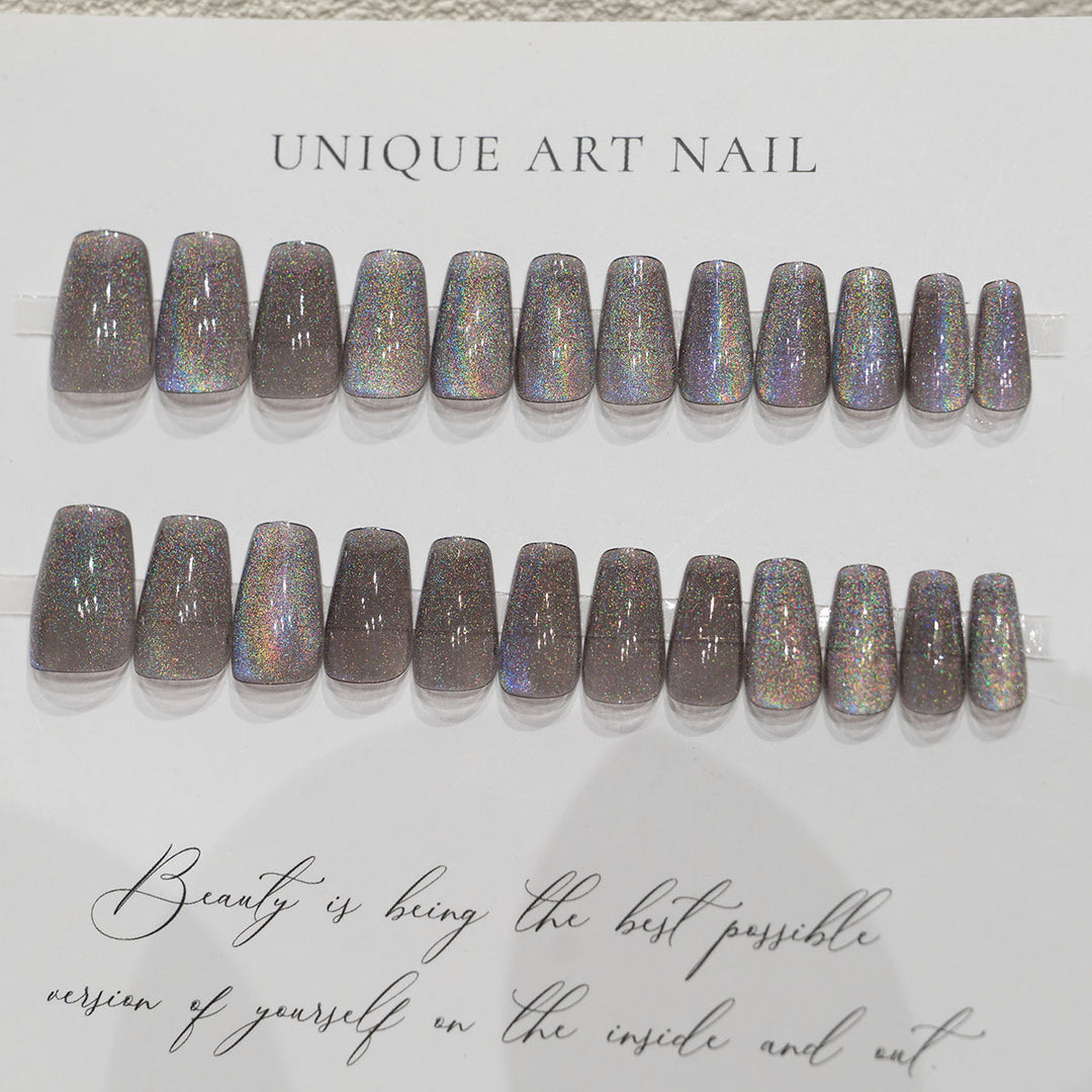 Premium Glittery Press-On Nail Set