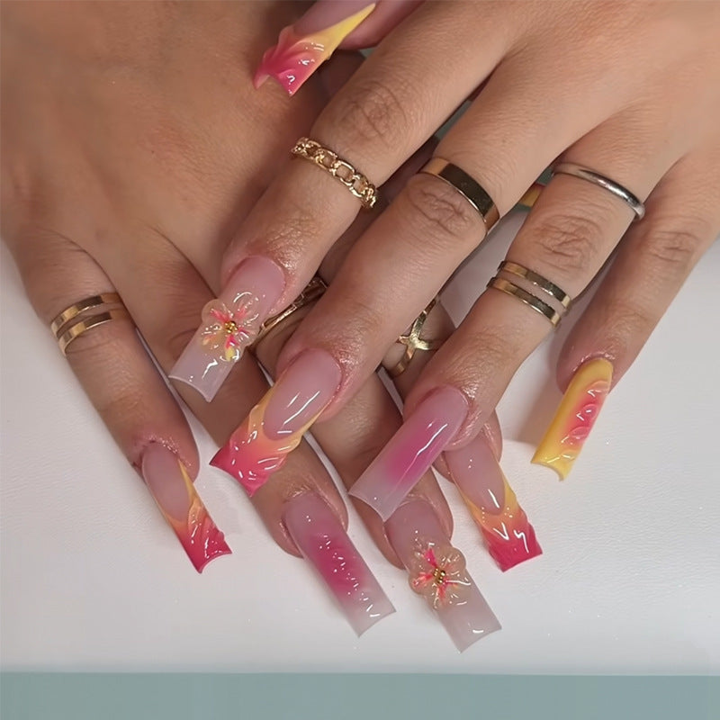 Floral Ombre Press-On Nails Kalsten