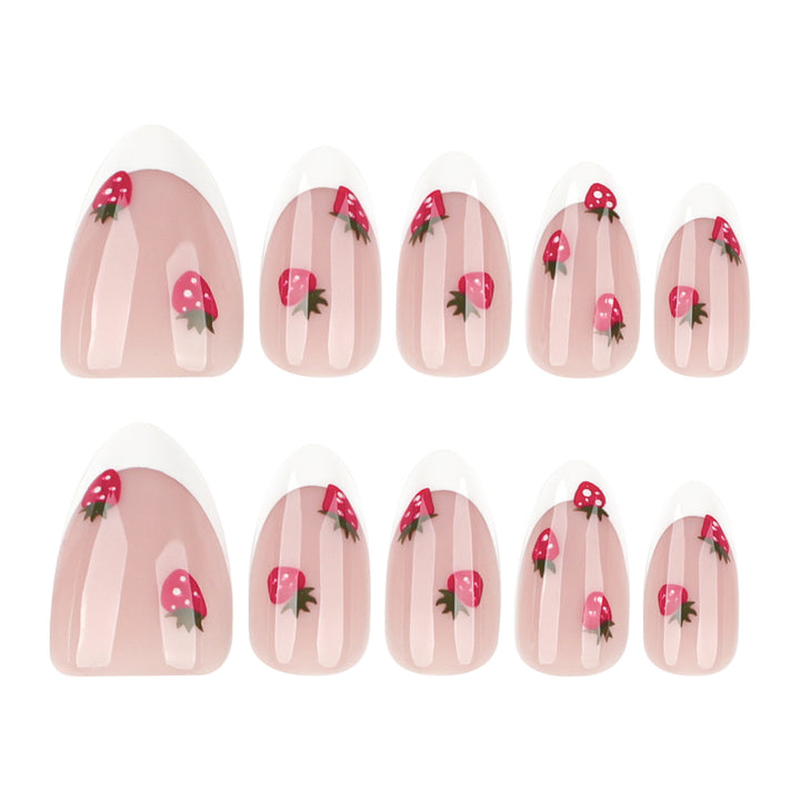 Artistic nail art with strawberry motif Kalsten