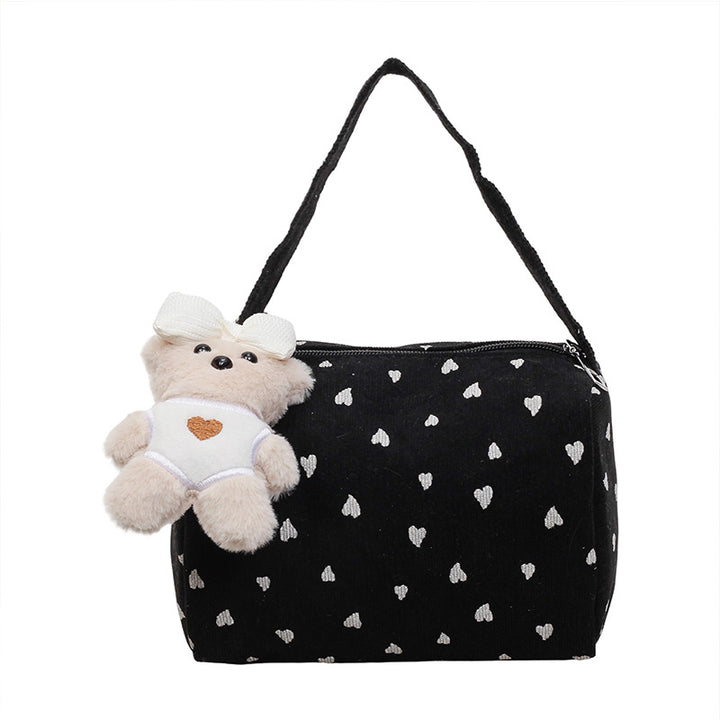 Cute Heart Pattern Handheld Bag