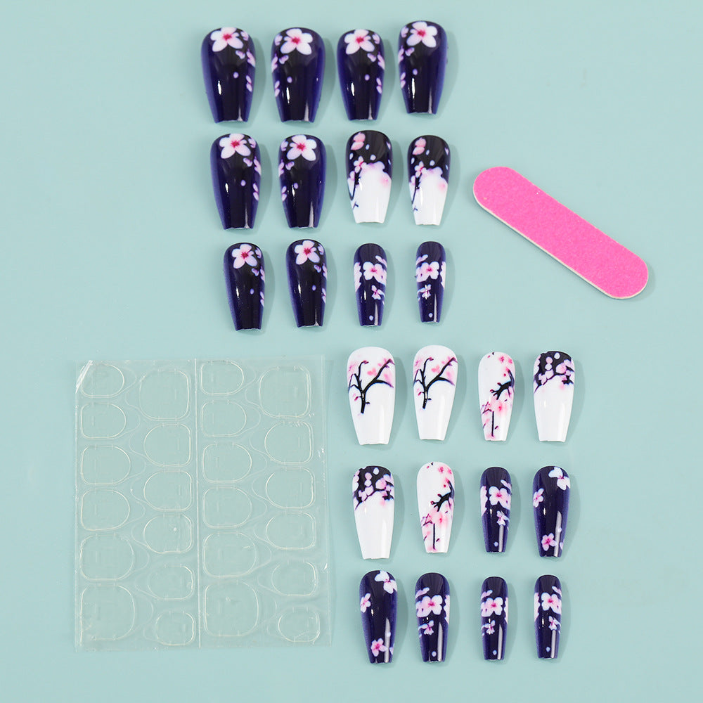 Artificial Nail Set with Floral Accents Kalsten