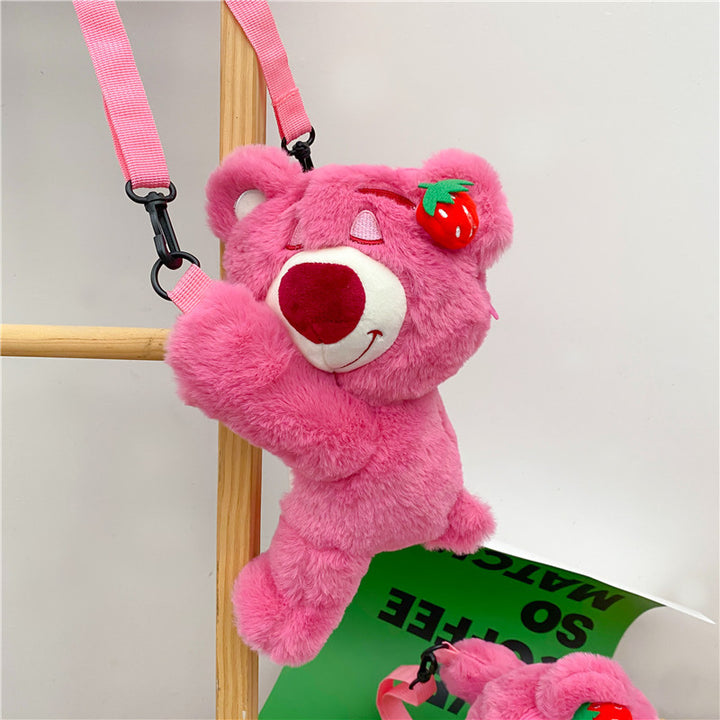 Plush Cartoon Character Shoulder Bag