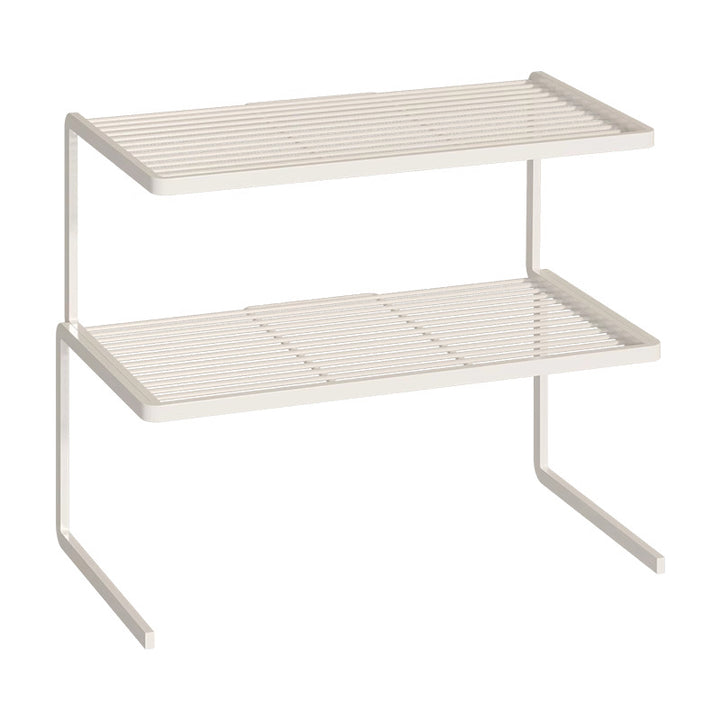 Compact Double-Layer Adjustable Shoe Shelf Riser for Cabinet and Closet