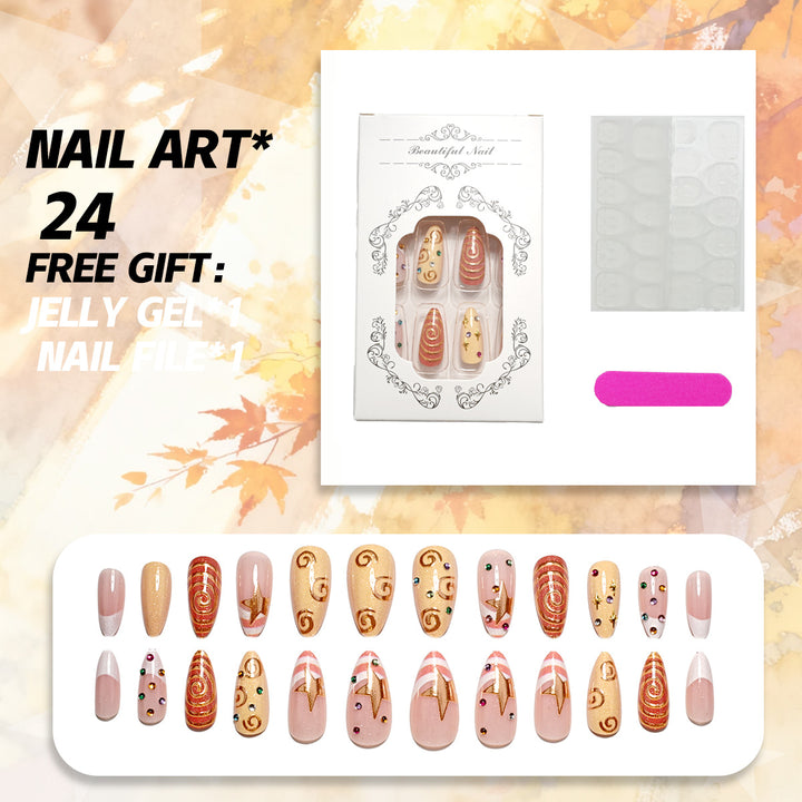 Elegant Holiday Press-On Nail Set