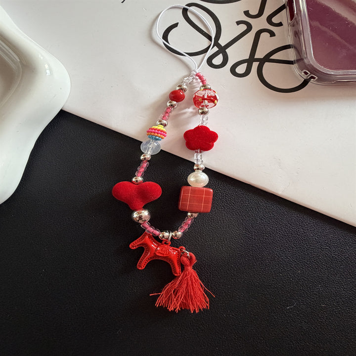 Beaded Charm Phone Lanyard Kalsten