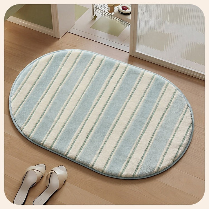 Soft Striped Bathroom Mat