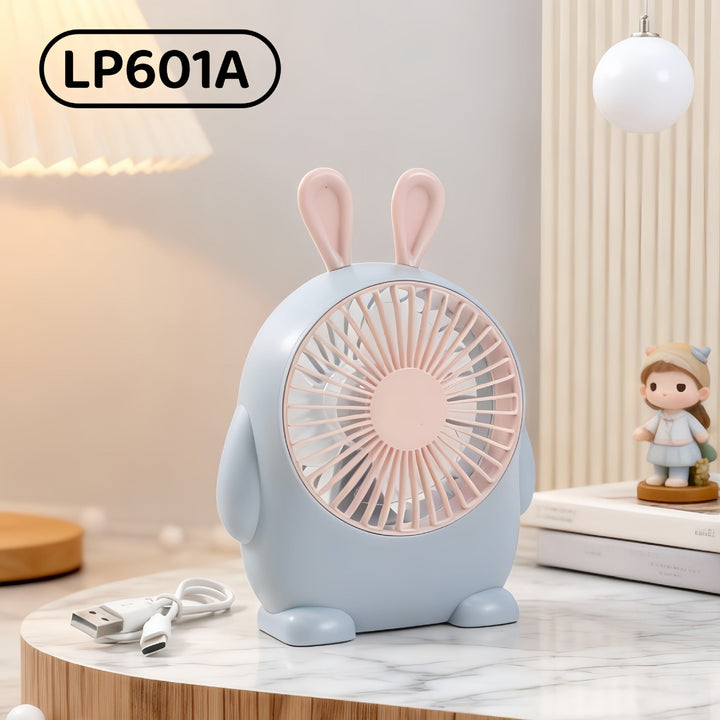 Ladies Portable Mini Table Fan with Cute Character Design Kalsten