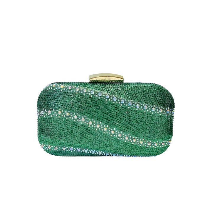 Crystal-Studded Clutch Handbag