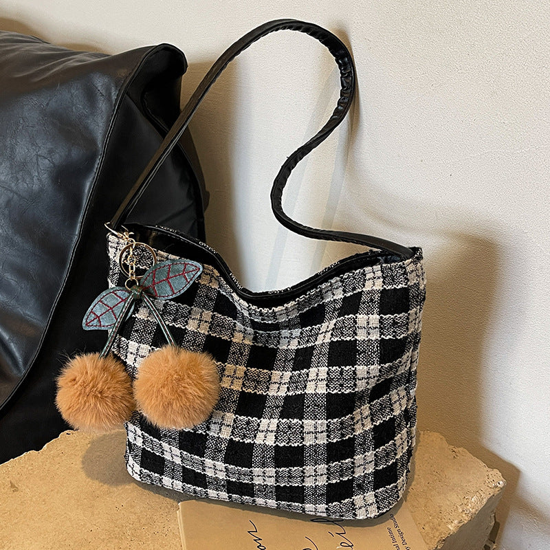Classic Checkered Shoulder Bag