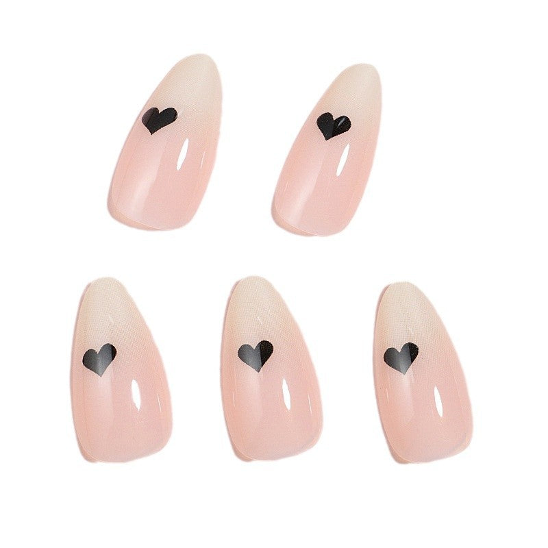 Heart-Accent Artistic Press-On Nails Kalsten