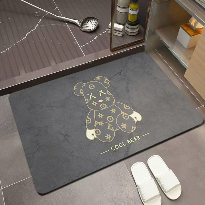 Playful Bear-Themed Bathroom Mat Kalsten