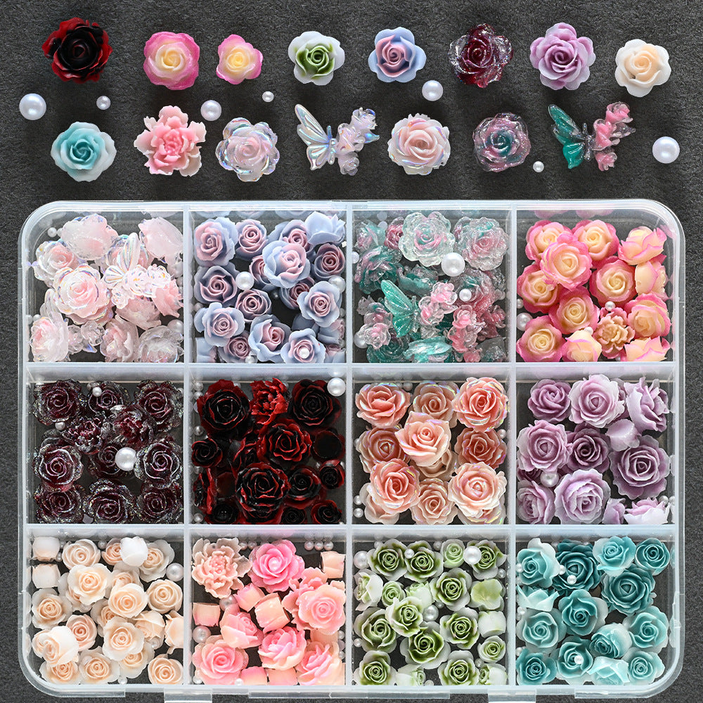 Decorative Nail Art Floral Embellishments