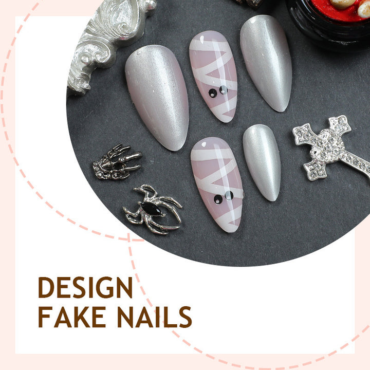 Acrylic nail set with delicate ballet motifs and shimmering accents Kalsten