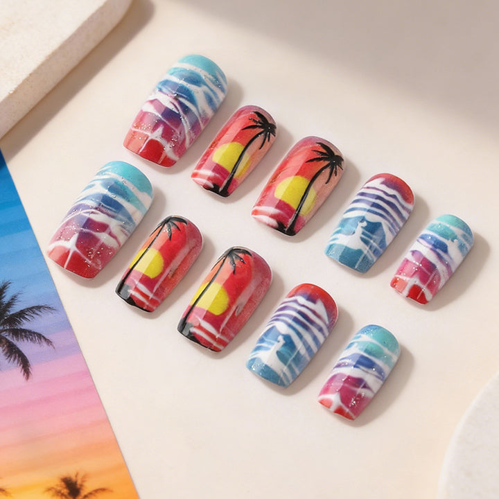 Tropical Sunset Nail Art Set Kalsten