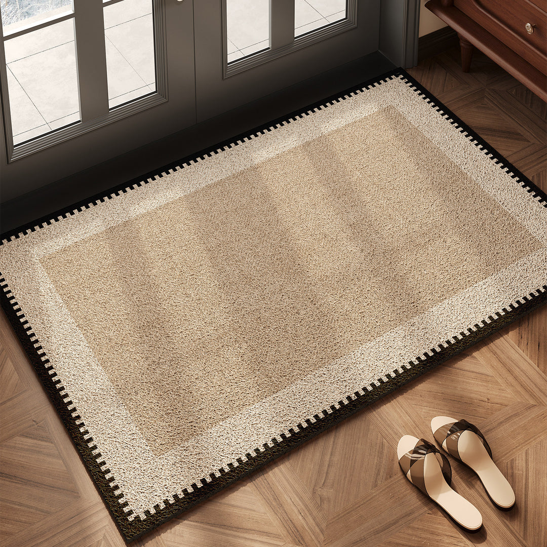 Elegant Herringbone Design Entryway Mat