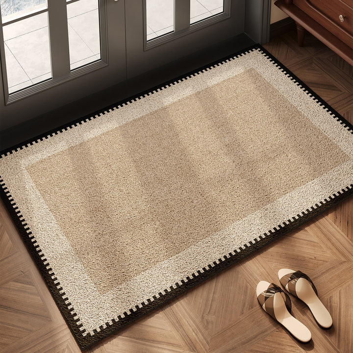 Elegant Herringbone Design Entryway Mat