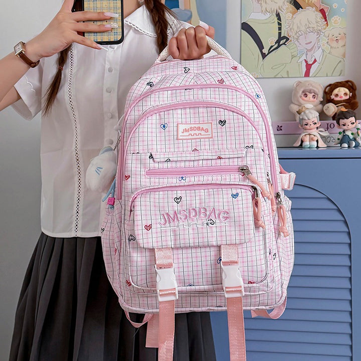 Cute Heart-Embellished Casual Backpack Kalsten
