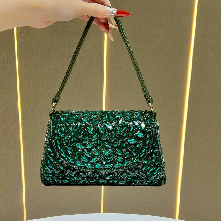 Ornate Crystal Detail Evening Handbag