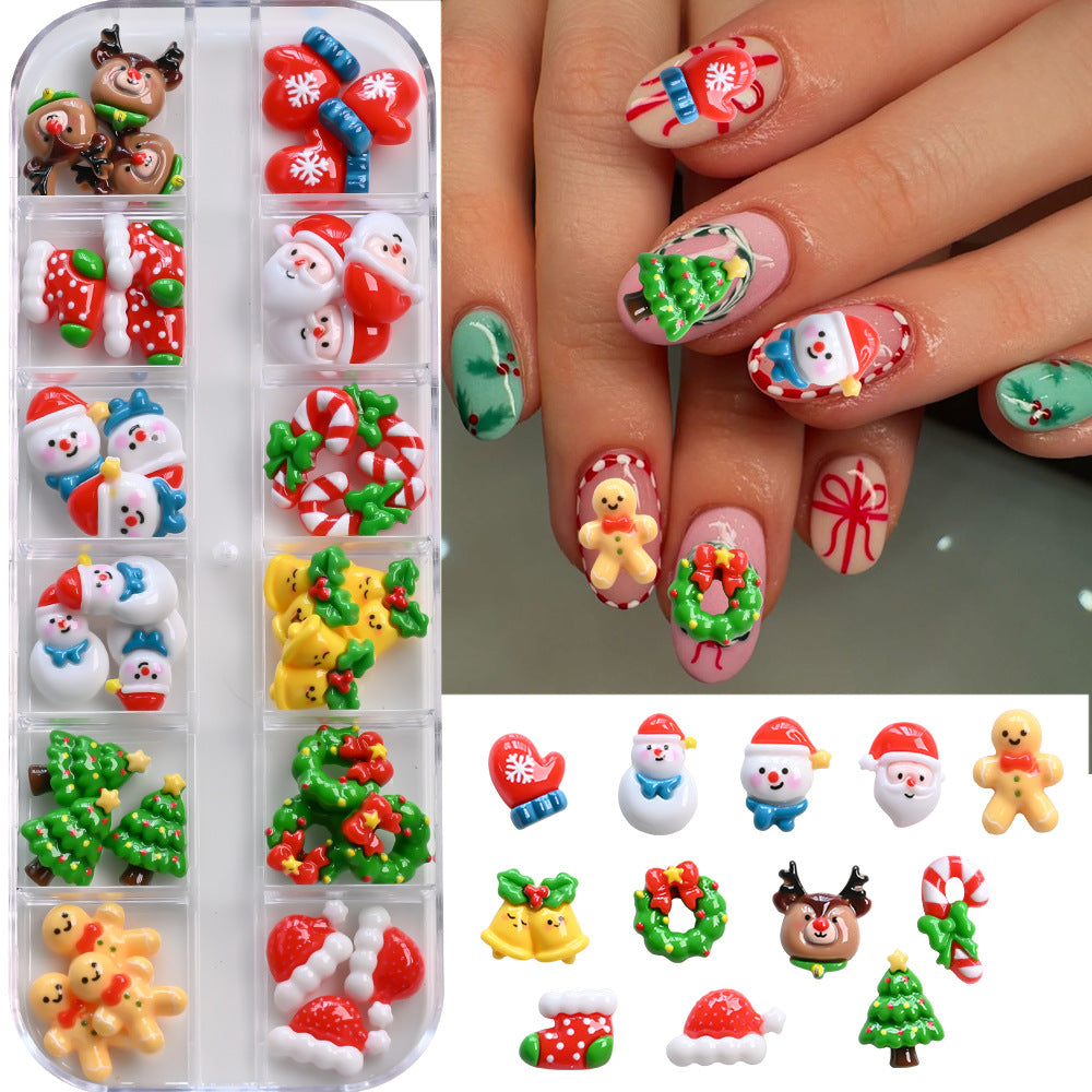 Festive Holiday Nail Art Charms