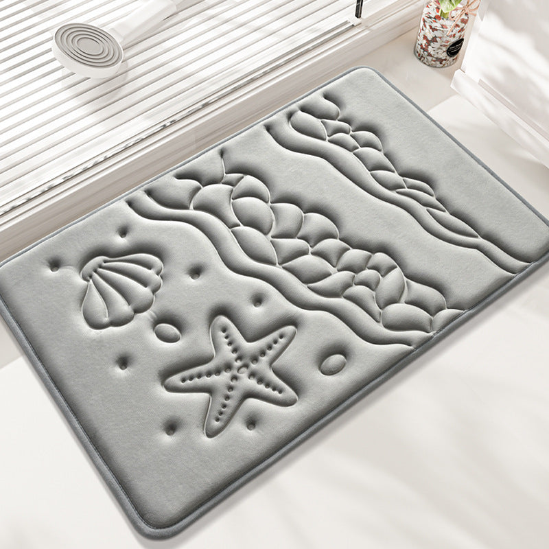 Coastal-Themed Memory Foam Bath Mat Kalsten